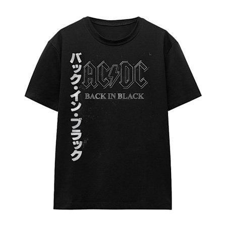 AC/DC Unisex Vuxen Back in the Day Kanji T-Shirt S Svart