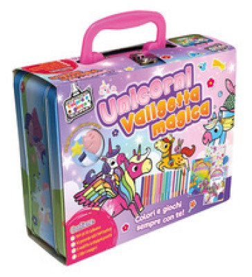 Unicorni. Valigetta magica. Ediz. a colori. Con 5 matite colorate. Con 10 pennarelli. Con Adesivi