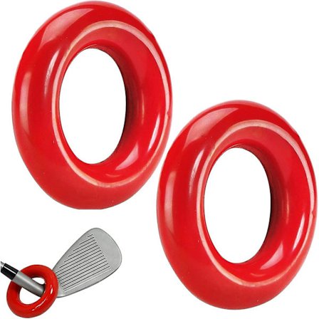 Golf-maila Swing Weight Donut -painotettu rengas lämmittelyharjoitteluun, punainen ja musta
