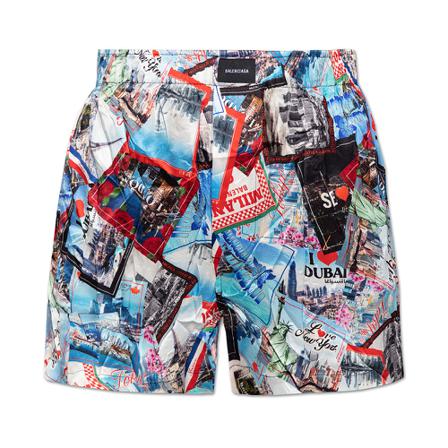 Balenciaga Patterned shorts blå, Dam, Dam, Storlek: M