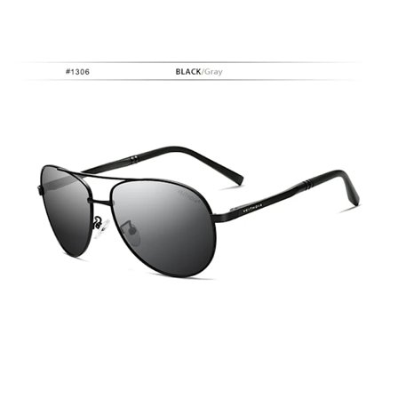 VEITHDIA Herrsolglasögon Modevarumärke Designer Körning Polariserade UV400-linser Utomhus Herr Solglasögon Sportglasögon 1306