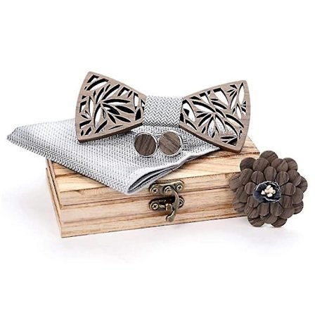 Klassisk handgjord herrträ fluga rosett trä handgjord rosett