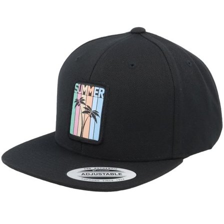 Kiddo Cap - Svart snapback Keps - Kids Summer Palms Patch Black Snapback @ Hatstore