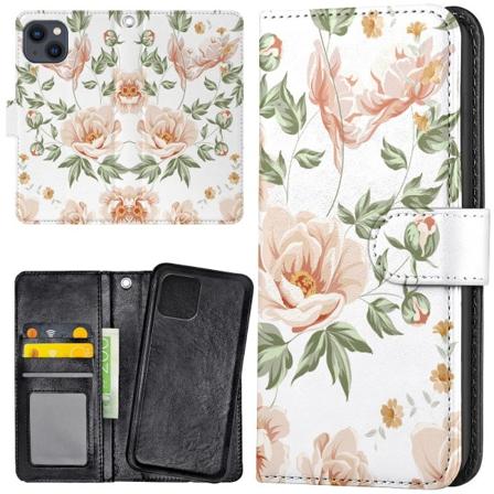 iPhone 15 Plus - Lommebok Deksel Blomstermønster