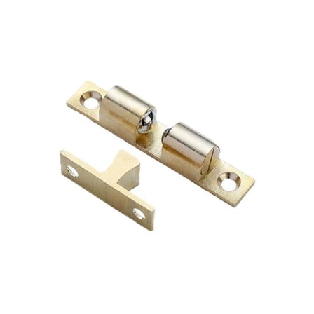 6 stk. Justerbare Kobbermagneter Magnetisk Lukning med Skrue Dobbelt Kuglefang til Skabskab Møbler Garderobe (Messingfarve)