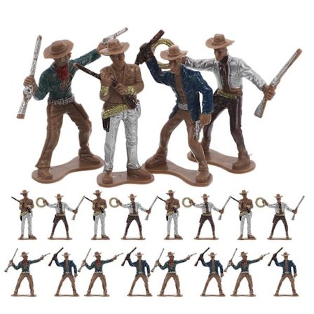 20 stk. Miniatyr Western Cowboy Figurer: Realistiske Cowboy Modeller - Realistiske Menneskefigurer For Sandbord Diorama Skrivebordspynt & Crea[YJD]