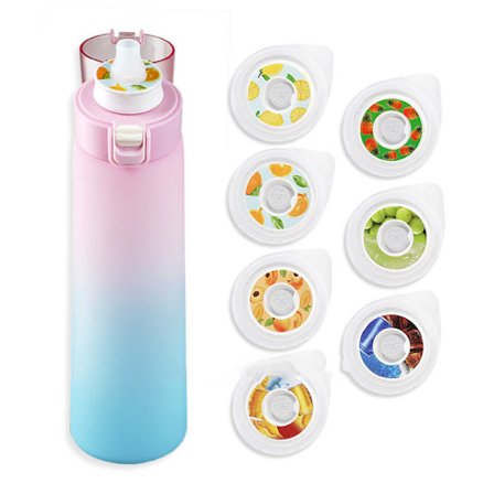 7-smaks vannflaske 650 ml drikkeflaske BPA-fri startpakke - Rose