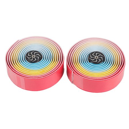 Regnbuefargede landeveissykkelstyretape Høy elastisk Myk svettabsorberende Styrteip