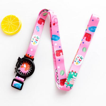 Baby Drikkflaske Stropp Vann Spenne Lanyard Bærbar (Rosa Bånd Liten Monster)