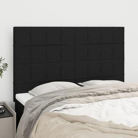 Vidaxl Huvudgavlar 4 St Svart 72x5x78/88 Cm Tyg Svart