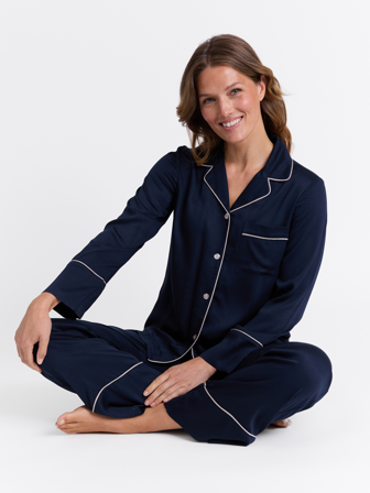 MATCH - Tille pysjsett - Marie Philippe - Str. XXL - Dame - Pysjamas & Undertøy - Blå - 100% viskose