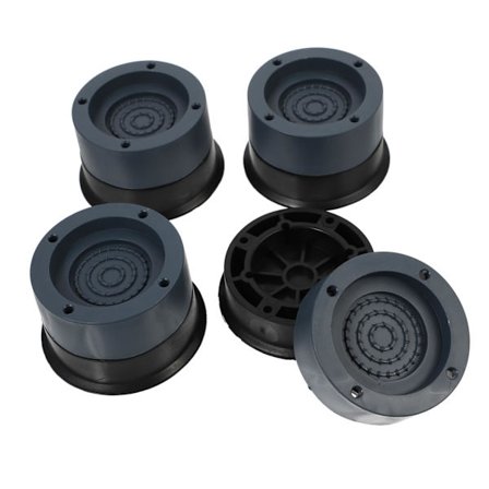 4-pack antivibrationskuddar för tvättmaskin, 4,5 cm lyft, halkfri matta för tvättmaskin och torktumlare, golvskydd mot buller och vibrationer