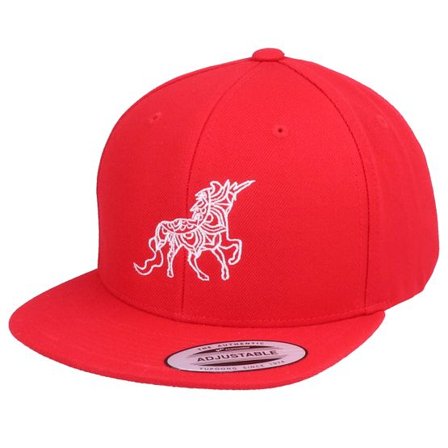 Unicorns - Röd snapback Keps - Kids Unicorn Zentangle Red Snapback @ Hatstore