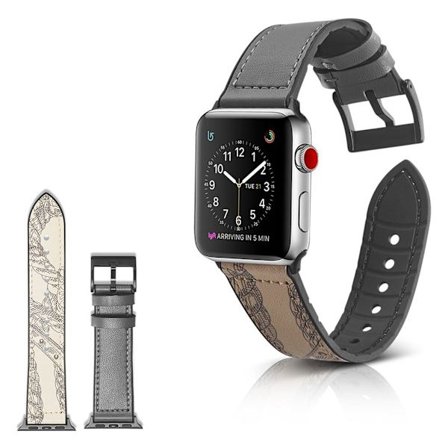 Apple Watch Series 4 44mm kestävä nahkainen ranneke - Stucco