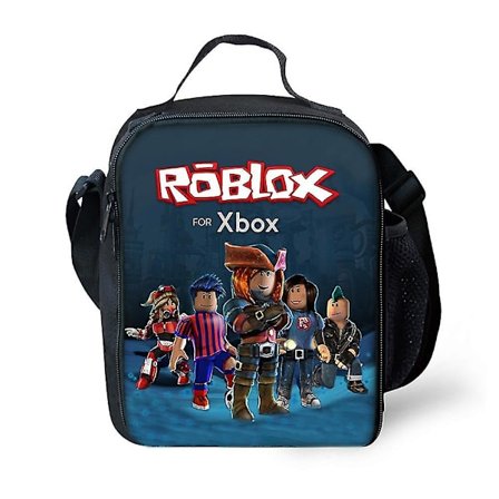 Roblox børneisoleret madkassepose til drenge og piger, madkasse er perfekt til picnicskole(F)