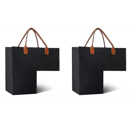 2 stk trappekurver med lærhåndtak for 16 tommers teppe på trapper Organizer Filt sammenleggbar kurv