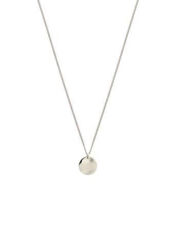 Minimalistica Hammered Circle Necklace Silver Accessories Jewellery Necklaces Dainty Necklaces Sølv Syster P