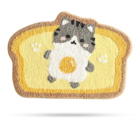 Søde Badeværelsesmåtter, Bløde og Absorberende Badeværelsesmåtter i Mikrofiber, Skridsikre Ryamåtter til Brusebad, Maskinvask og Tørring, Bløde 