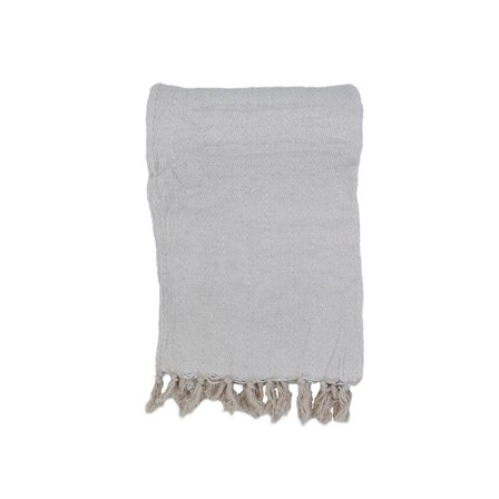 Koristeellinen torkkupeitto, beige kangas, 130x170cm