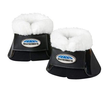Weatherbeeta Fleece Trim Impact Bell Boots Pony Black