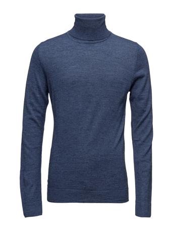 Merino Knit Roll Neck Knitwear Turtlenecks Grå Lindbergh
