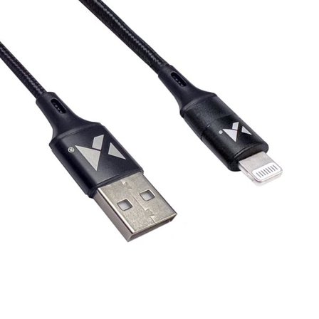 Wozinsky kabel USB - Lightning 2,4A 1m svart (WUC-L1B)