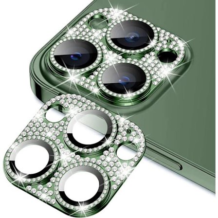 Diamant Kameralinsskydd kompatibelt iPhone 16 13 12 11 Pro Max Mini Metall Linsskydd kompatibelt iPhone 15 14 Pro Max 16 Plus Glasögon