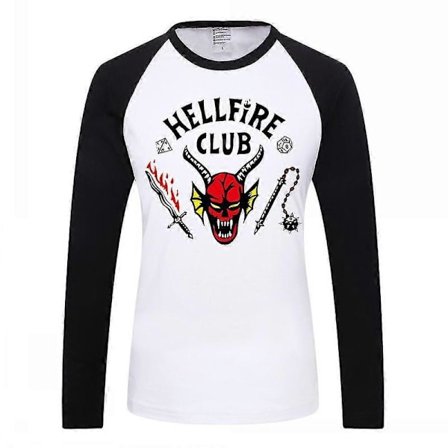 Stranger Things Børn Drenge Piger Hellfire Club Ung Langærmet T-shirt Cosplay Tee Toppe LGL 9-10 år
