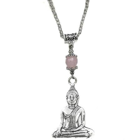 Necklace - Buddha - Rose Quartz