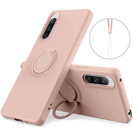 SKALO Sony Xperia 10 V Ultraohut silikonikuori rengas - Pinkki