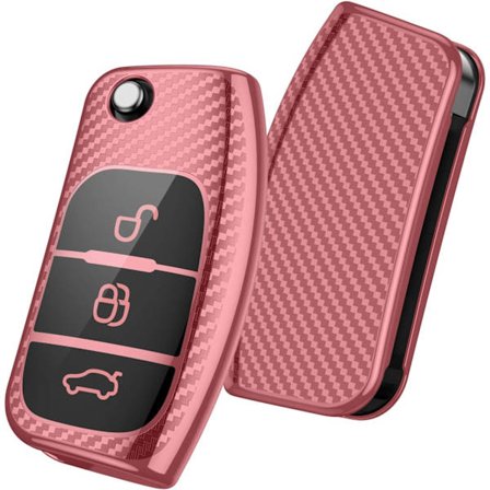 Ford Bilnøgle Etui, Blødt Silikone Beskyttende Cover til Mondeo,Fiesta,Focus,Galaxy,Mustang,Kuga,Titanium Fusion,3 Key TPU Nøglepose til Ford Bilnøgle