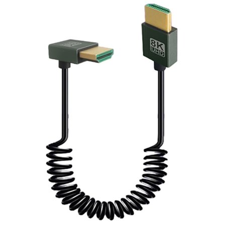 Højtydende HDMI-kompatibelt han til han spiral kabel 8K@60Hz strækbart til kamera