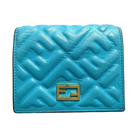 Fendi Vintage, pre-owned Wallet Blauw, Dames, Maat:ONE Size,leer