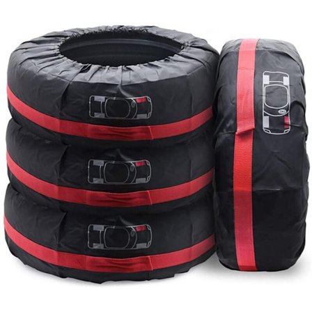 4 stk. 19-23" Dekktrekk Vanntett Reservedekkdeksel Bilhjulbeskyttelsestrekk (Diameter 80cm)