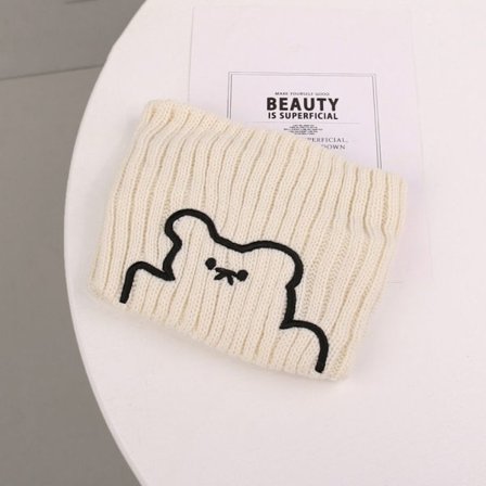 Strikkede pannebånd Dame pannebånd lue HVIT