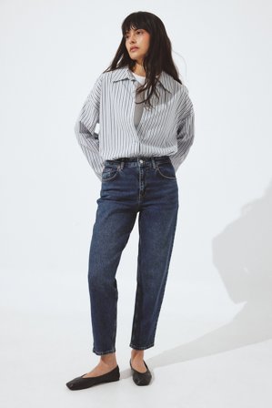 NA-KD Mom High Waist Jeans - Mom jeans - Blå - EU 38