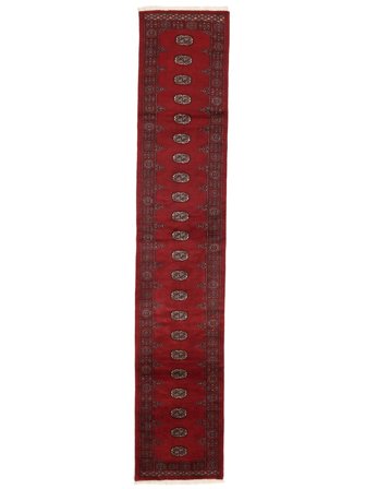 Pakistan Bokhara 3Ply Rug Oriental Runner Dark Red/Black (Wool, Pakistan)