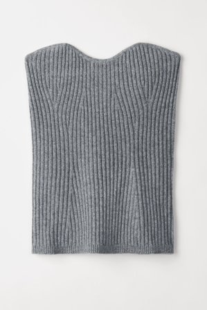 Soft Goat - Bustier - Women cashmere sweater - L - Grey