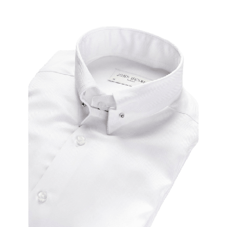 John Henric Skjorta med pin-krage Chicago Skjortor Herr Vit 39