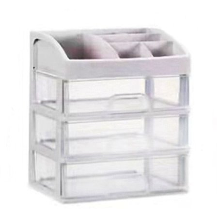 Työpöydän kosmetiikan säilytyslaatikko Monikerroksinen laatikko Pölytiivis säilytys Yksinkertainen läpinäkyvä viimeistelyteline