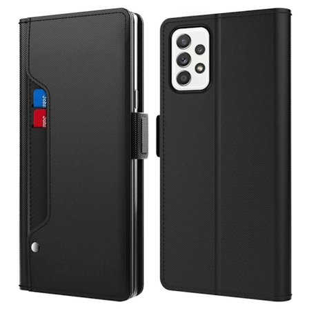 Phone Etui med Make-up Mirror og Slick Design til Samsung Galaxy A52s 5G / A52 5g / 4g - Sort