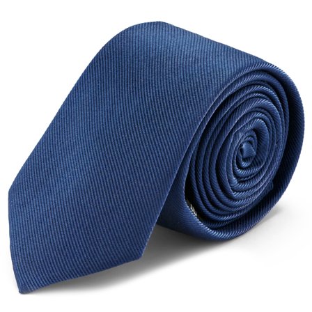 Cravate bleu marine en sergé de soie 6 cm pour hommes - Cravates unies - pour Hommes - Bohemian Revolt