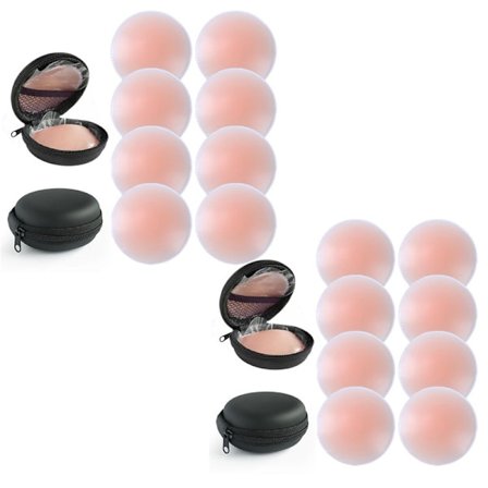 8 par silikon brystvortebeskyttere gavepakker, gjenbrukbare brystvortebeskyttere