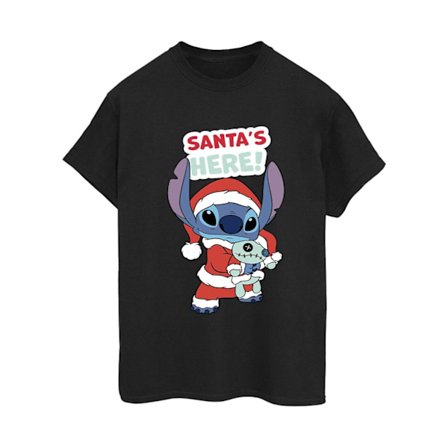 Disney Dam/Damer Lilo & Stitch Santa ́s Here Bomull Boyfrien