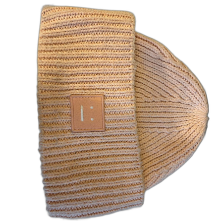 Ljusrosa Acne Studios mössa i ull