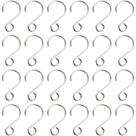 Mordely 160 Pieces S Form Mini Hook Edelstal Rotatable S-hook Curtain Hook Stable Clips For Hanging For Crystal Pearl Curtain Curtains
