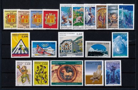 Fransk Andorra - Årgang 2002 - Postfrisk - YT 555-574