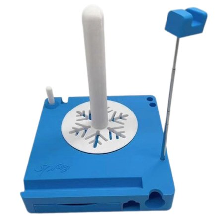 Bärbar Garnspolelåda - Multifunktionell Virknålsväska Avtagbar Spolorganisatör med Telefonställ, Perfekt för Stickning & Virkning