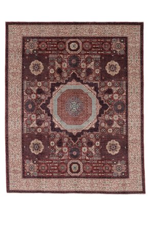 Mamluk Teppich Handgeknüpft 243X298 Schwarz/Dunkelrot Afghanistan