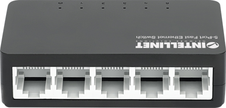 INTELLINET INT Network Switch, 5-Port (RJ45), Desktop, Plastic Case, 10